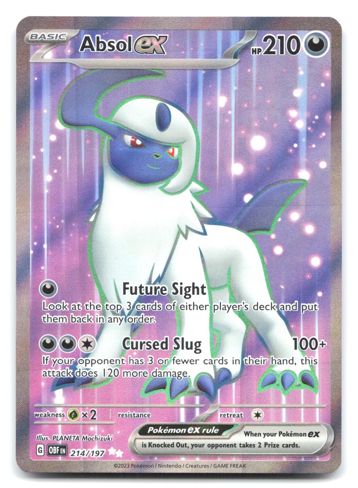 Absol ex 214/197 Ultra Rare Holofoil Obsidian Flames