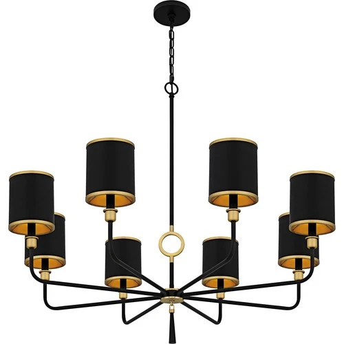 Matte Black  Chandelier from the Lockery Collection - Picture 4 of 6