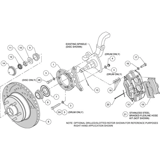 Wilwood 140-13477 Classic Series Dynalite Front Disc Brake Kit, 11 In. Foto 3 de 4