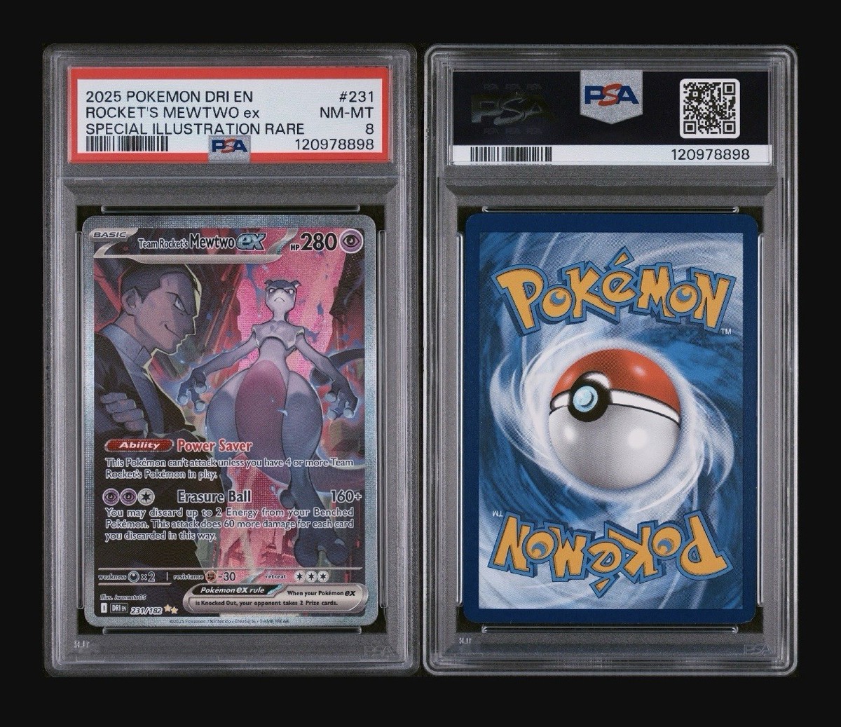 永遠の乙女　ディードリット　PSA10 Team Rocket's Mewtwo ex 231/182 Sv10: Destined Rivals Holo