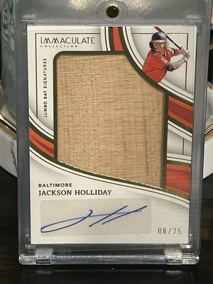 Jackson Holliday 2023  immaculate collection Jumbo bat auto autograph #01/25