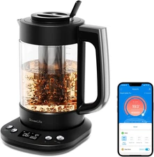 Smart Electric Kettle with Tea Infuser for Loose Leaf, 1.7 L Electric Tea Kettle