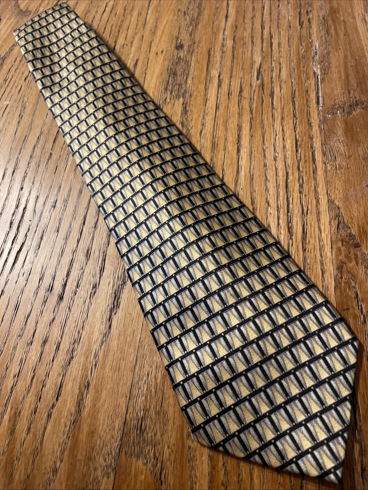 Vintage EUC Stonehenge Geometric Silk Tie Men’s Necktie Hand Made