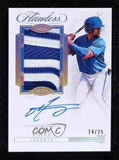 2022 Panini Flawless Rookie Patch Auto 14/25 Otto Lopez #RPA-OL Patch Auto 07o4