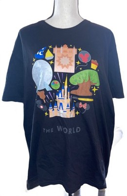 American Apparel XL Disney The World Black T-shirt