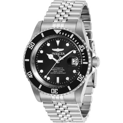 Herrenuhr Automatik Invicta Pro Diver 29178 Stahl Schwarz Sub 200mt