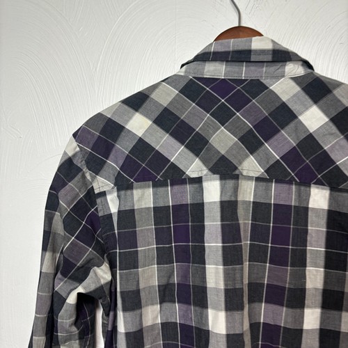 Zoo York Excelsior camicia abbottonata manica lunga bianco e nero a quadri uomo small - Foto 5 di 6