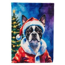 Carolines Treasures DAC8468CHF 40 x 28 in. Boston Terrier Christmas House Flag
