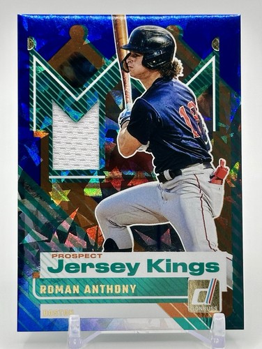 2025 Donruss Baseball Roman Anthony Jersey Kings Blue Cracked Ice PJK-RA