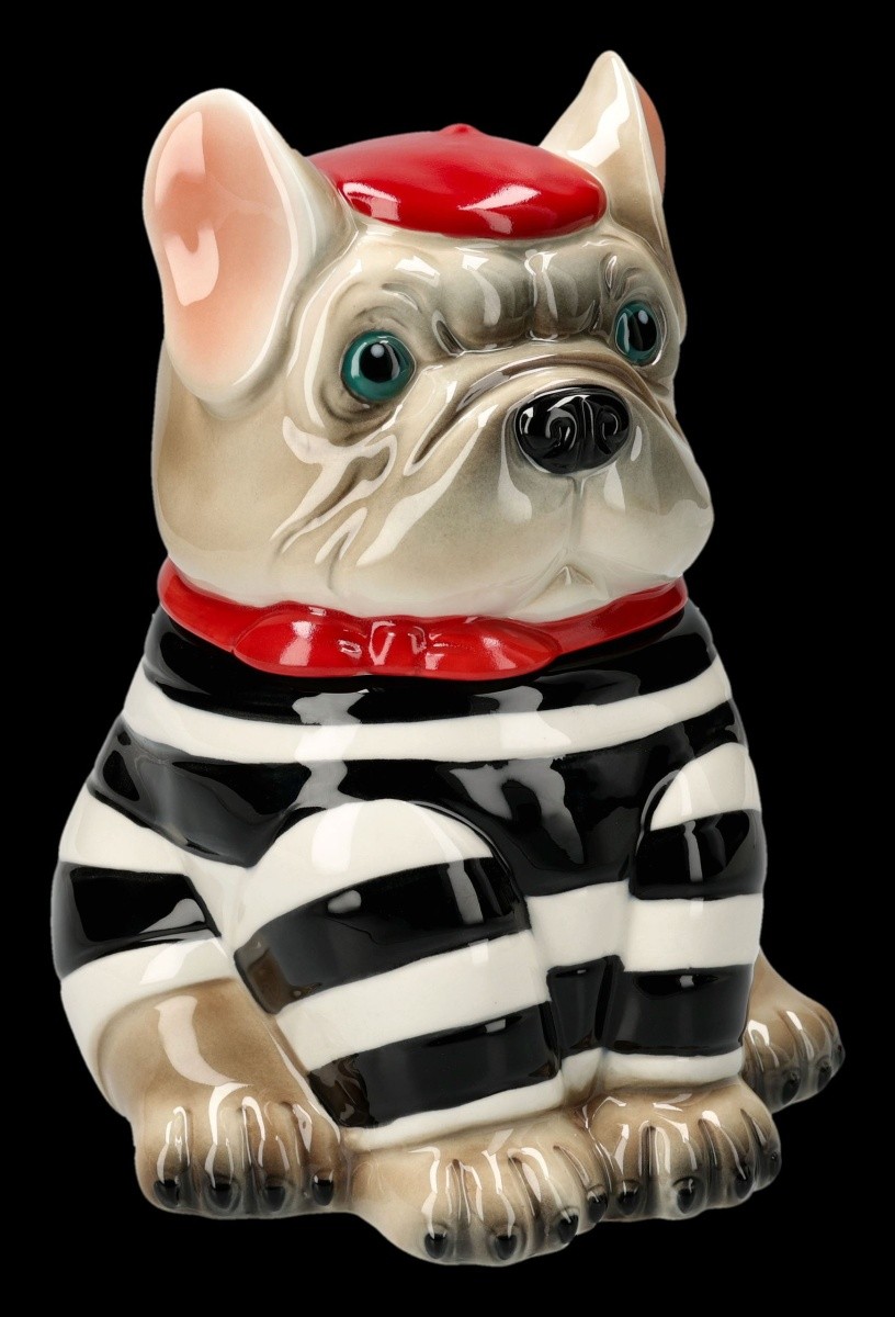 Ceramic Cookie Jar - French Bulldog - Lerckerli Candy Gift