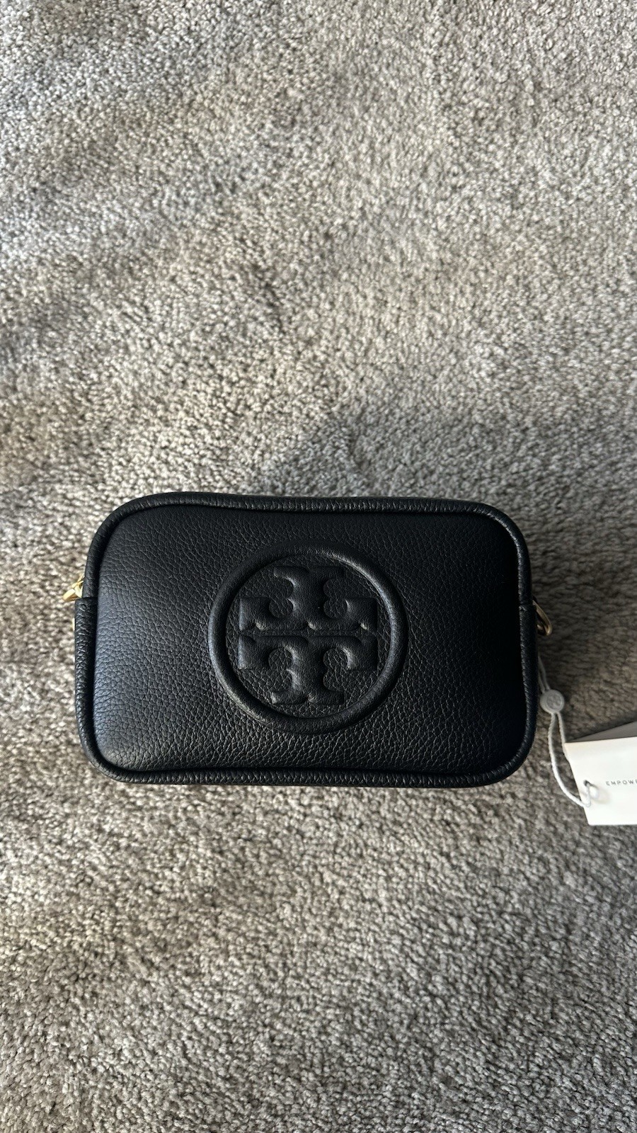 Tory Burch Perry Bombe Mini Leather Crossbody Bag Black. SOLD OUT!
