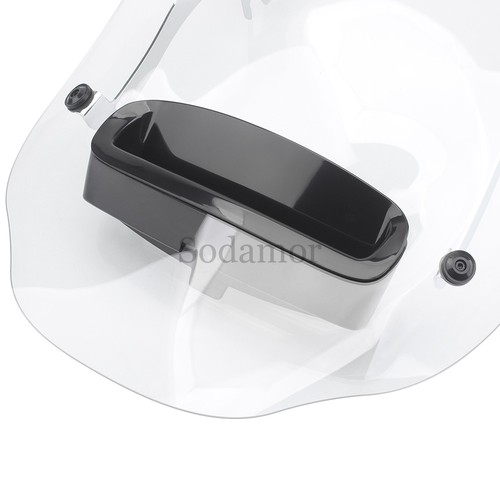 17.3" x 15.7" Clear Windshield Wind Deflector w/Mount Kit For Harley Road King - Picture 23 of 24