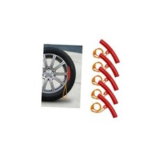 5PCS Car Tire Changing Rim Protector, Vehicle Fixing Wheel Changer Guard Red