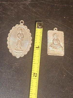 2 X Sterling Silver Men Women  Buddha Pendant