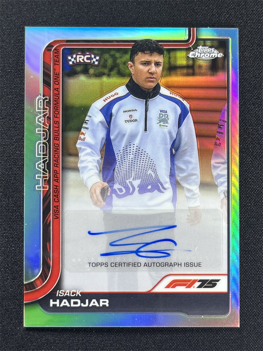 2025 Topps Chrome Formula 1 F1 Isack Hadjar Silver Autograph Auto RC #CAC-HAD