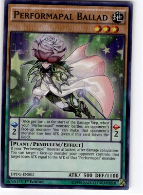 Yu-Gi-Oh 1st edition Performapal Ballad Super Rare #DPDG-EN002