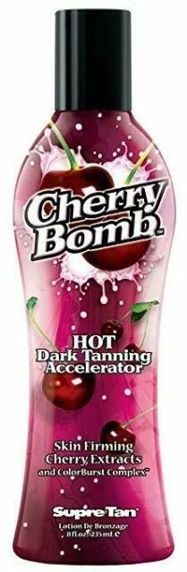 Supre Tan Cherry Bomb Hot Tingle Dark Tanning Sunbed Lotion Cream Twin Pack Deal - Image 2 of 4