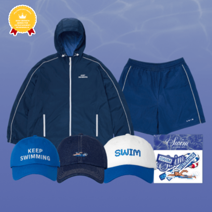 BTS SWIM Wind Jacket Mサイズ 新品使用 ジャケット BTS 'SWIM' Official Merch Wind Jacket, Ball Cap + Tracking Number