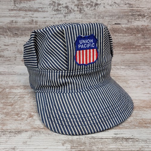 Union Pacific Hat Railroad Train Engineer Conductor SnapBack Cap VTG USA MADE