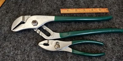Diamond DIAMALLOY  HL112P + K26  Groove-Joint Pliers Green Grips USA Tool
