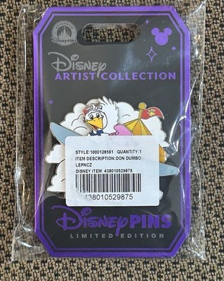 New Disney 2026 Artist Series Mr Stork and Dumbo the Flying Elephant Pin LE 4000