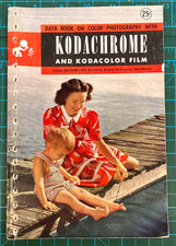 VTG Kodak Data Book Color Photo Kodachrome Kodacolor Film 1946 Manual USA