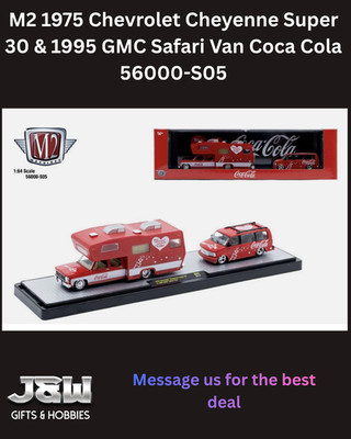 M2 1975 Chevy Cheyenne Super 30 & 1995 GMC Safari Van Coca Cola 56000-S05 1/64