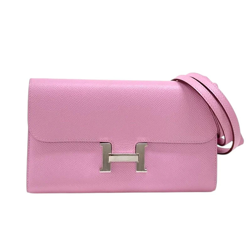 HERMES Constance Togo Purple Epsom Leather Shoulder Bag #OKB869