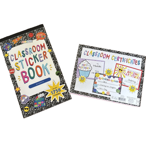 Classroom Certificates & Sticker Book Birthday Kindness Teacher Reward Set