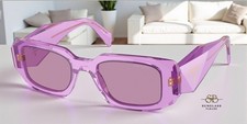 PRADA PR 17WS 13R07Q Transparent Amethyst Violet Mirror 49mm Women's Sunglasses