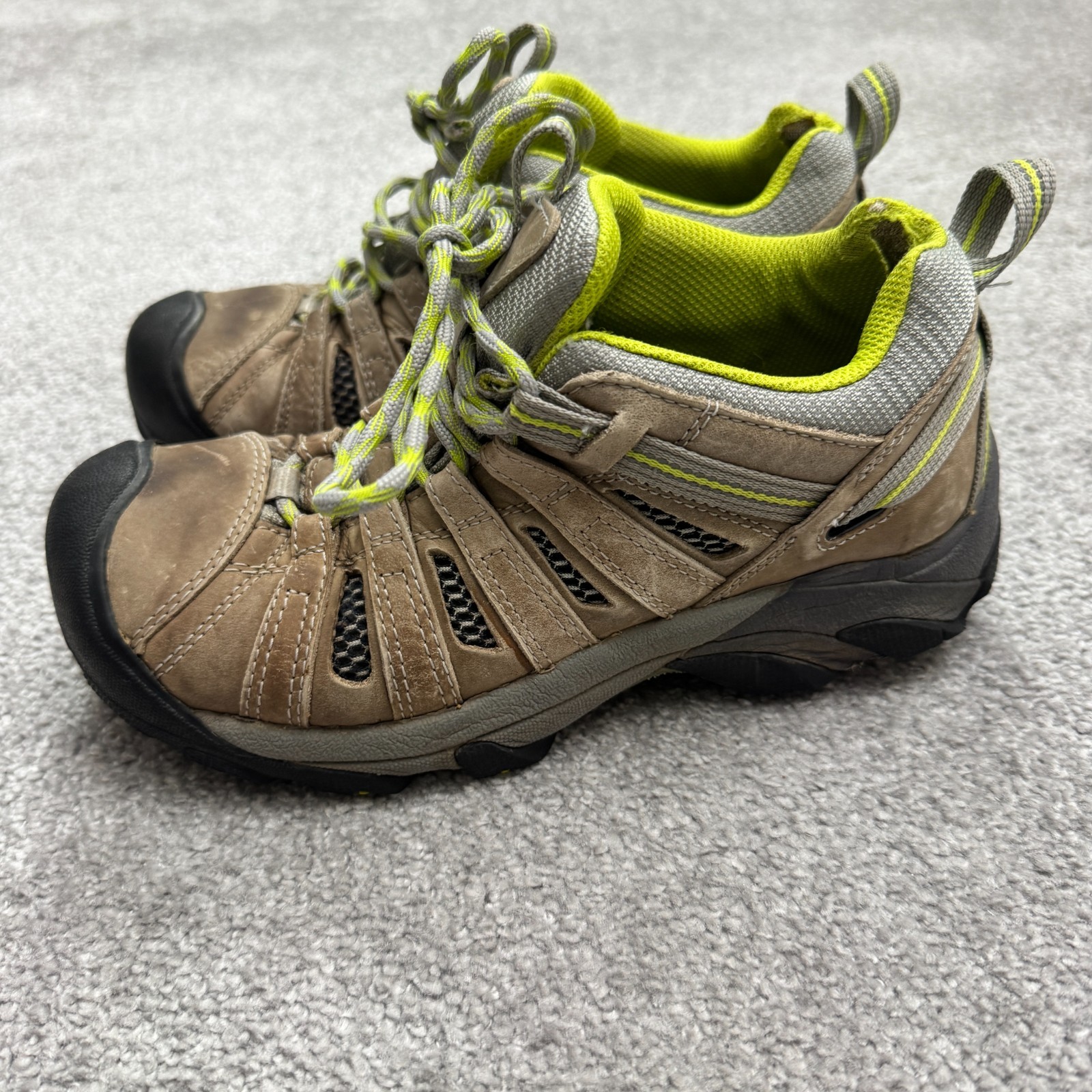 Scarpe sneakers Keen escursionismo outdoor donna 7 5 marrone verde stringate trail Gorpcore