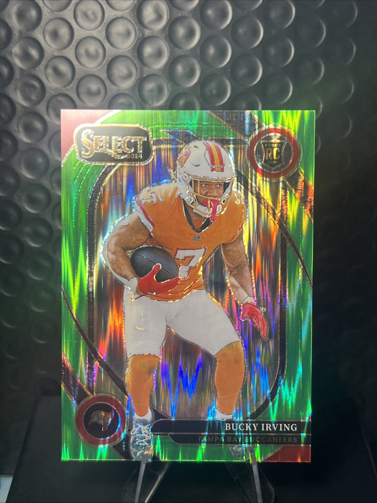 2024 Panini Select - Club Level Bucky Irving Neon Green Shock Prizm /499 (RC)