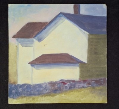 Vintage House Painting in the style of Edward Hopper 12''