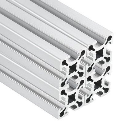 4 Stück Aluprofil 400mm für Serie 1010/10, Linearschiene mit Führungsrahmen