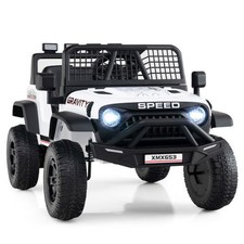 24V Ride On Car for Kids with Parent Remote Control and Music-White