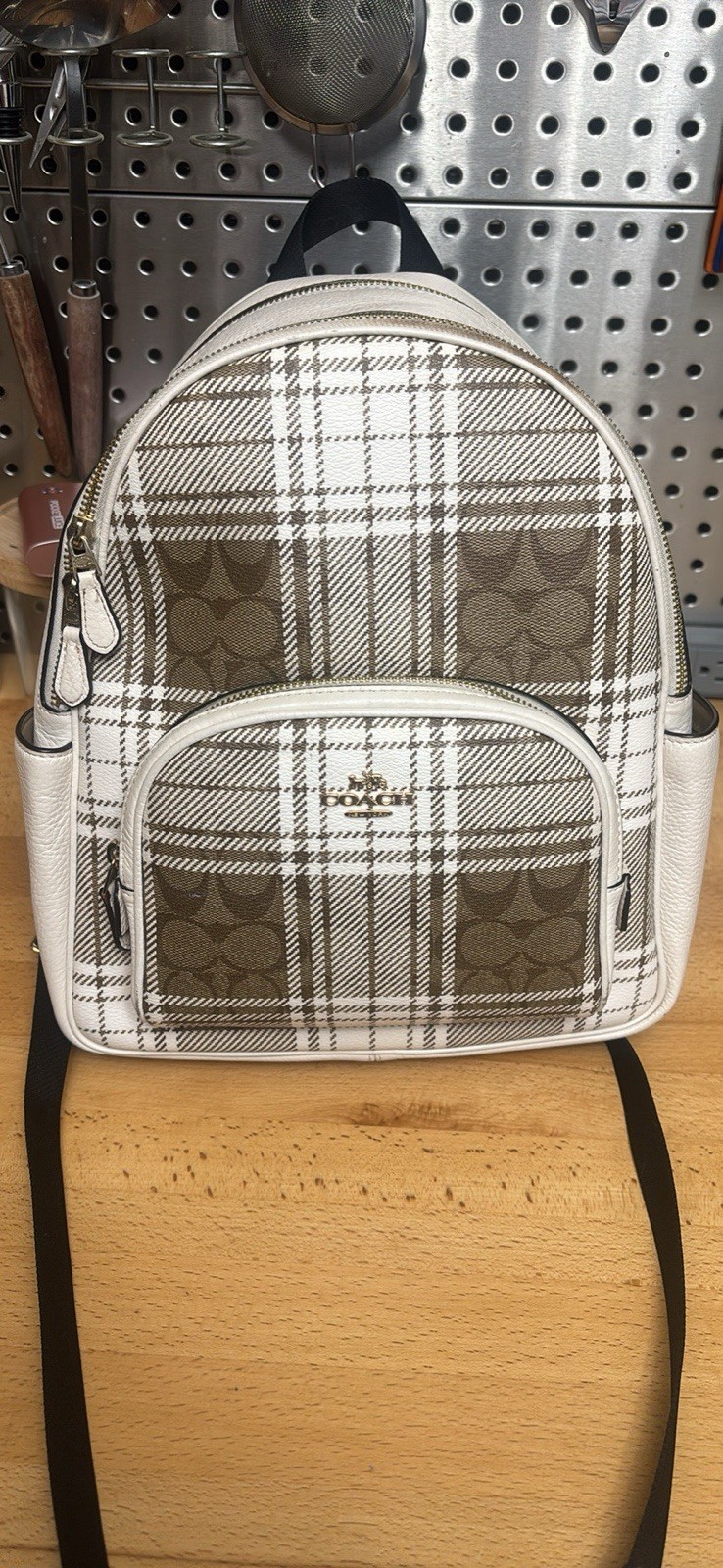 Coach Signature Light Khaki & Chalk Backpack