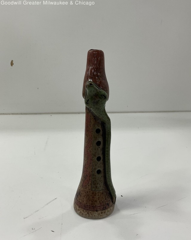 Clay Flute w/Snake Design