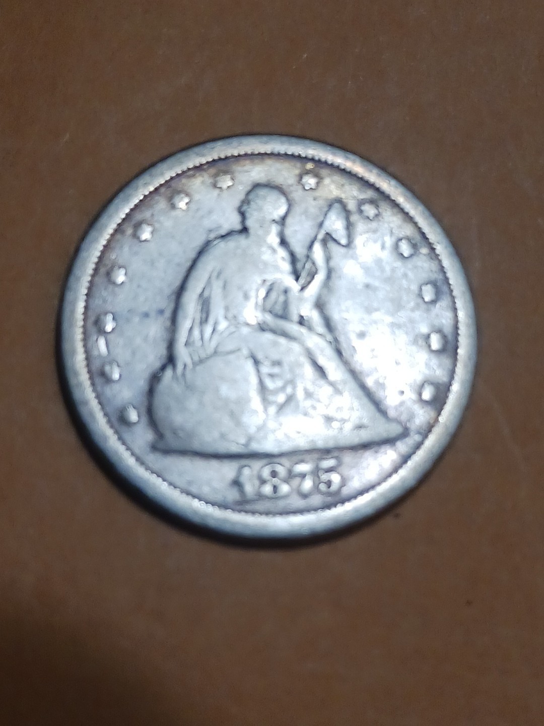 1875-S Silver Twenty Cent Piece Circulated Type Coin San Francisco..RARE....