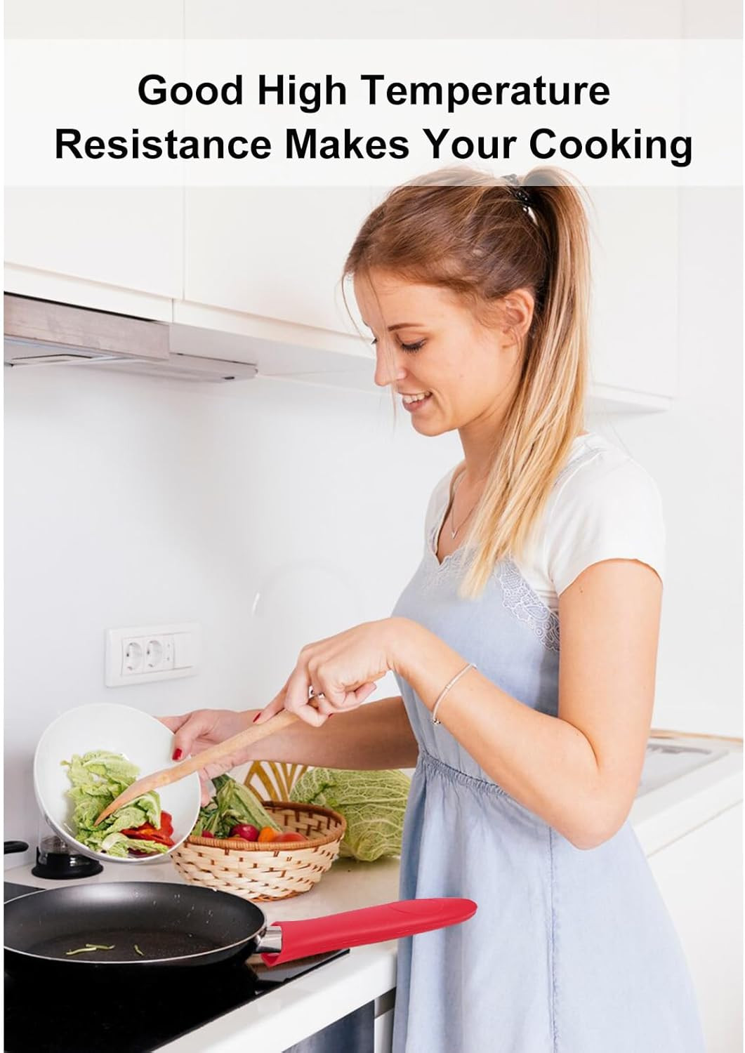 Silicone Hot Handle Holders 3Pcs Rubber Pot Handle Sleeve,Heat Resistant Skillet