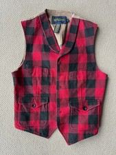 Ralph Lauren Rugby Vest Lumberjack Plaid Deer Hunting Sportsman RARE Vintage S