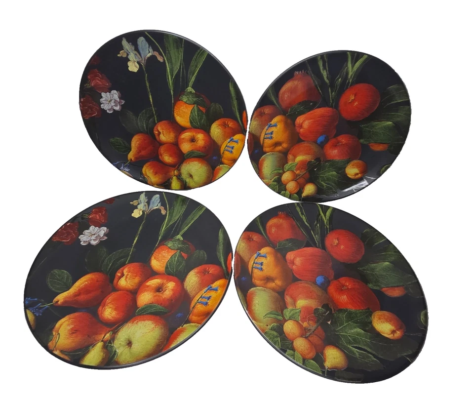 The MET Conjunto de 4 Pratos de Jardim Meia-Noite Arte Natureza Morta Orsola Maddalena Caccia - Imagem 2 de 4