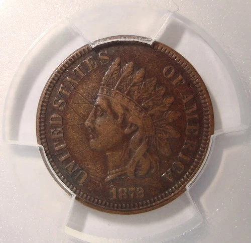 1872 Key Date Indian Head Cent Penny PCGS XF Details