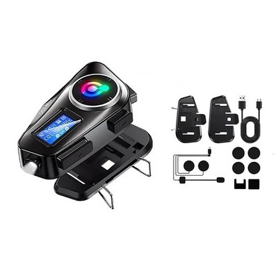 1000mAh Waterproof Bluetooth Headset Motorcycle Intercom Helmet LCD New