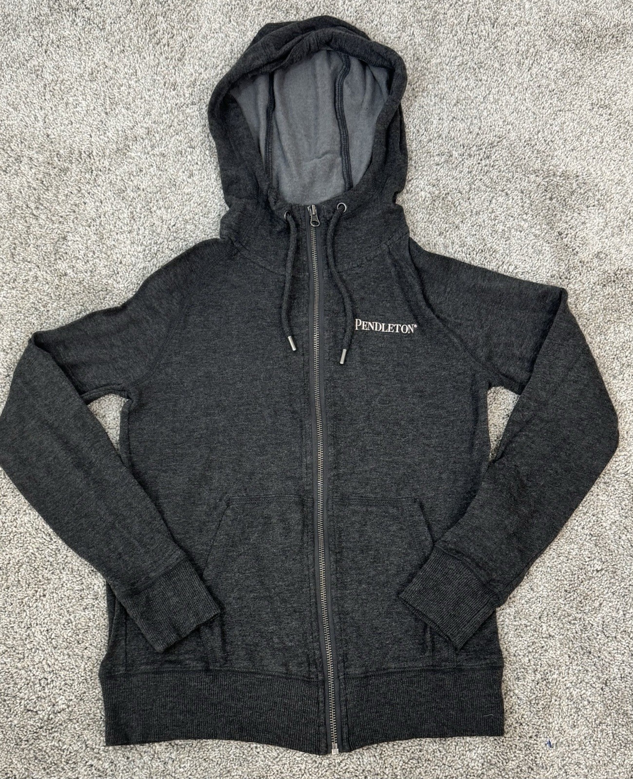 Pendleton Gray Aztec Lightweight Full Zip Hooded … - image 4