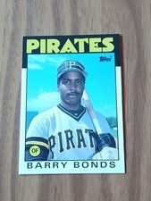 1986 Topps Traded BARRY BONDS Rookie Card #11T - PITTSBURGH PIRATES XRC RC. rookie card picture