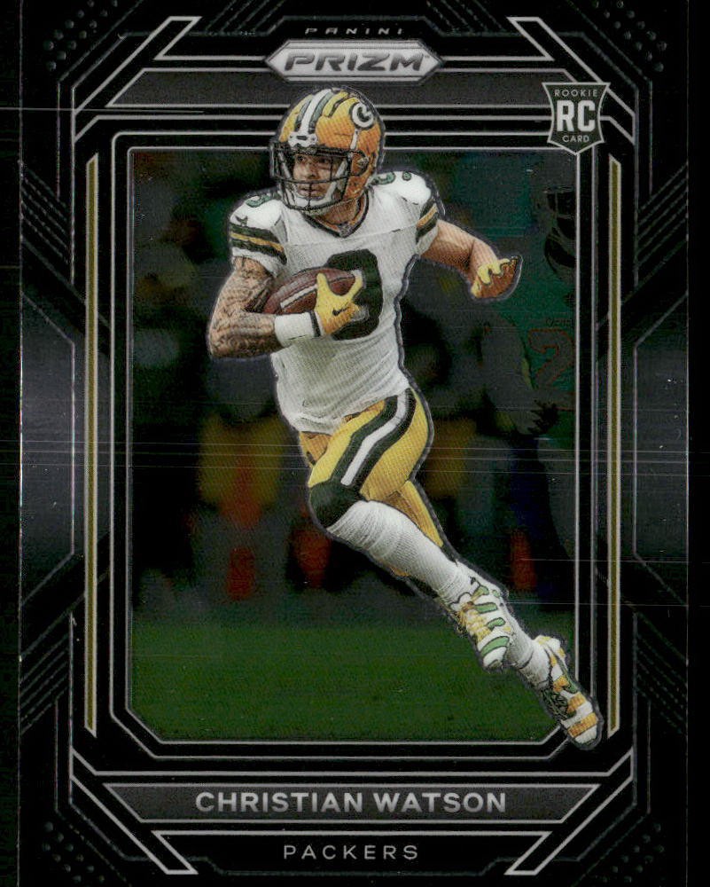 2022 Panini Chronicles #PB-18 Christian Watson Prizm Black Silver