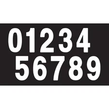 Factory Effex 03-0200 Pro Numbers 5in. - No. 0 - White 5517953