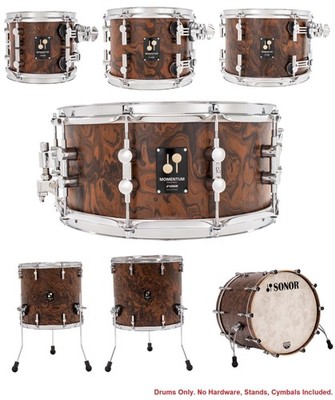 SONOR Momentum California Burl CUSTOM 7pc Beech w/Maple Snare Drums | Shell Pack