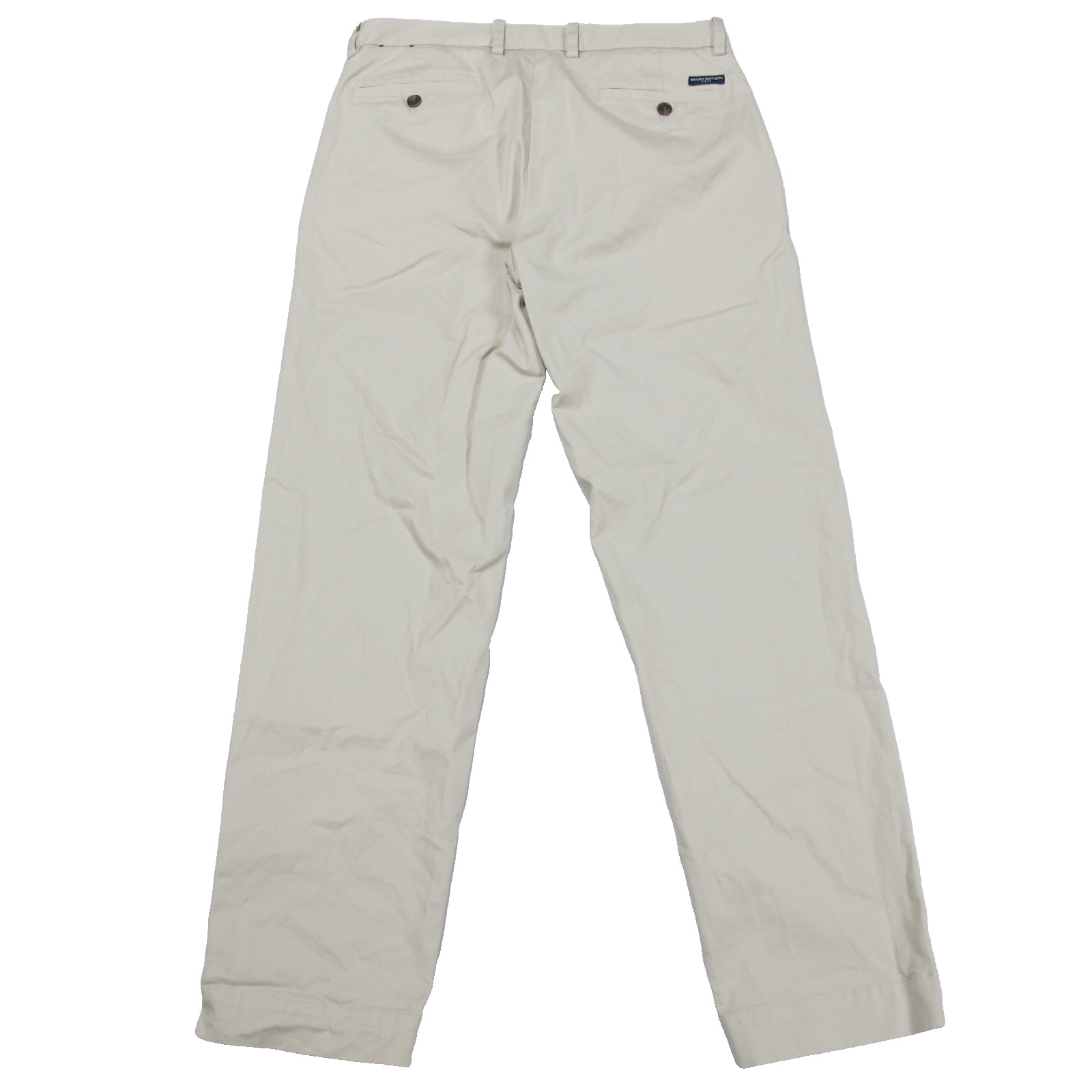 Brooks Brothers Chinos Mens 34x32 White Straight Clark Fit Preppy Stretch Pants thumbnail 2