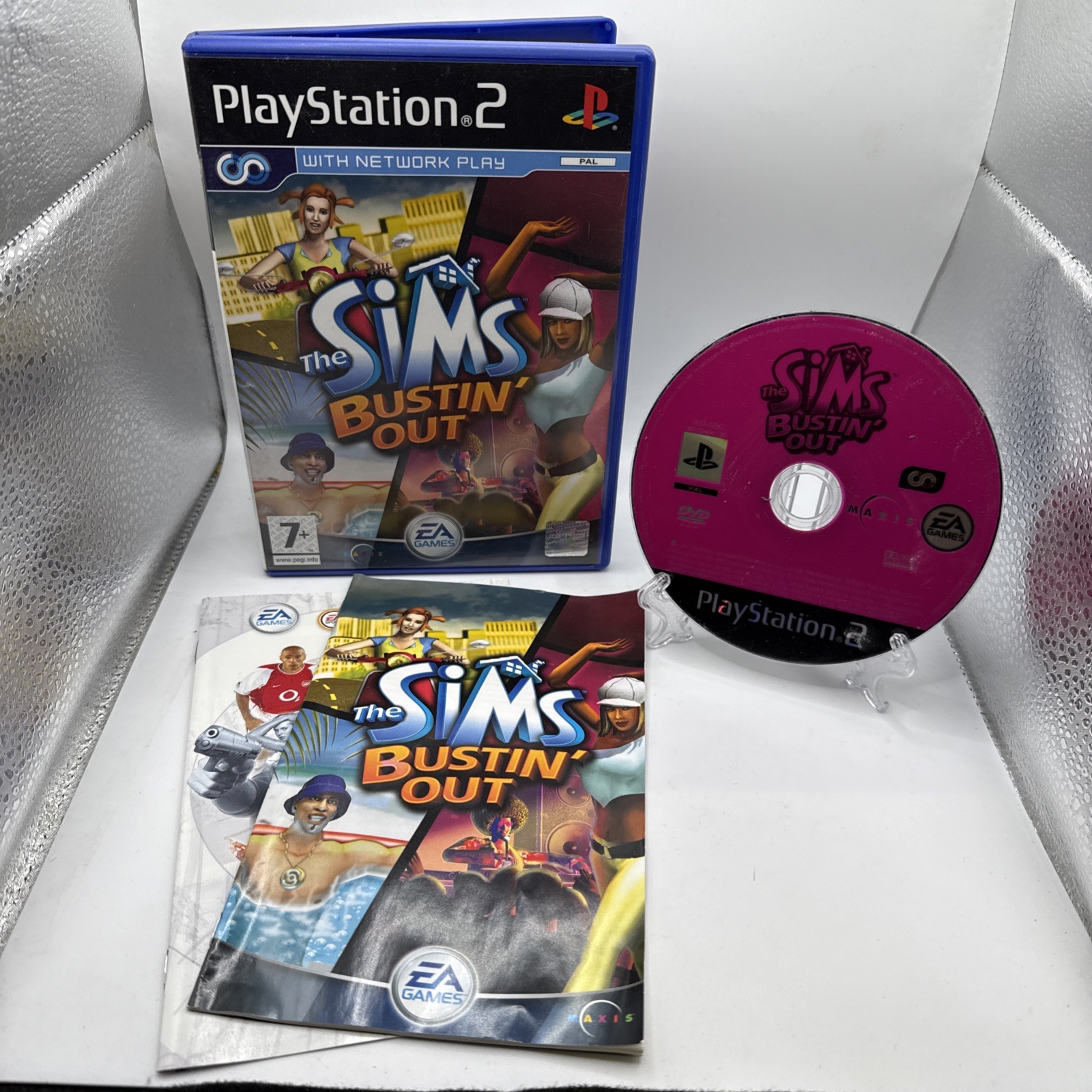 THE SIMS BUSTIN OUT PlayStation 2 PS2 game with manual